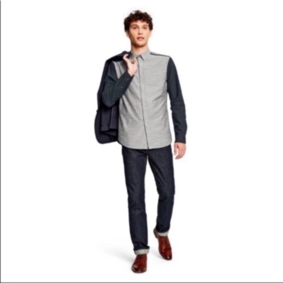 NWT 3.1 Philip Lim For Target 2 Tone Button Down - Picture 1 of 5